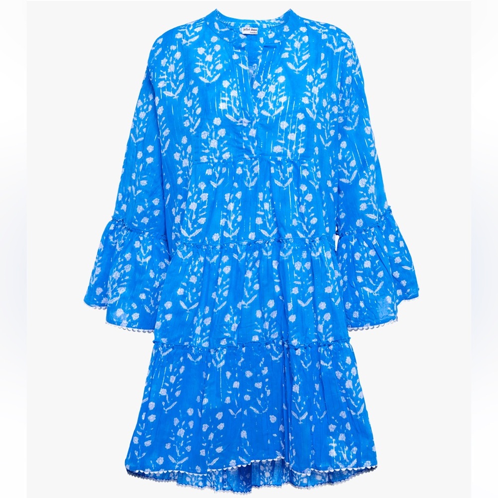 Juliet Dunn Sapphire/Silver Mini dress. M. NWT.